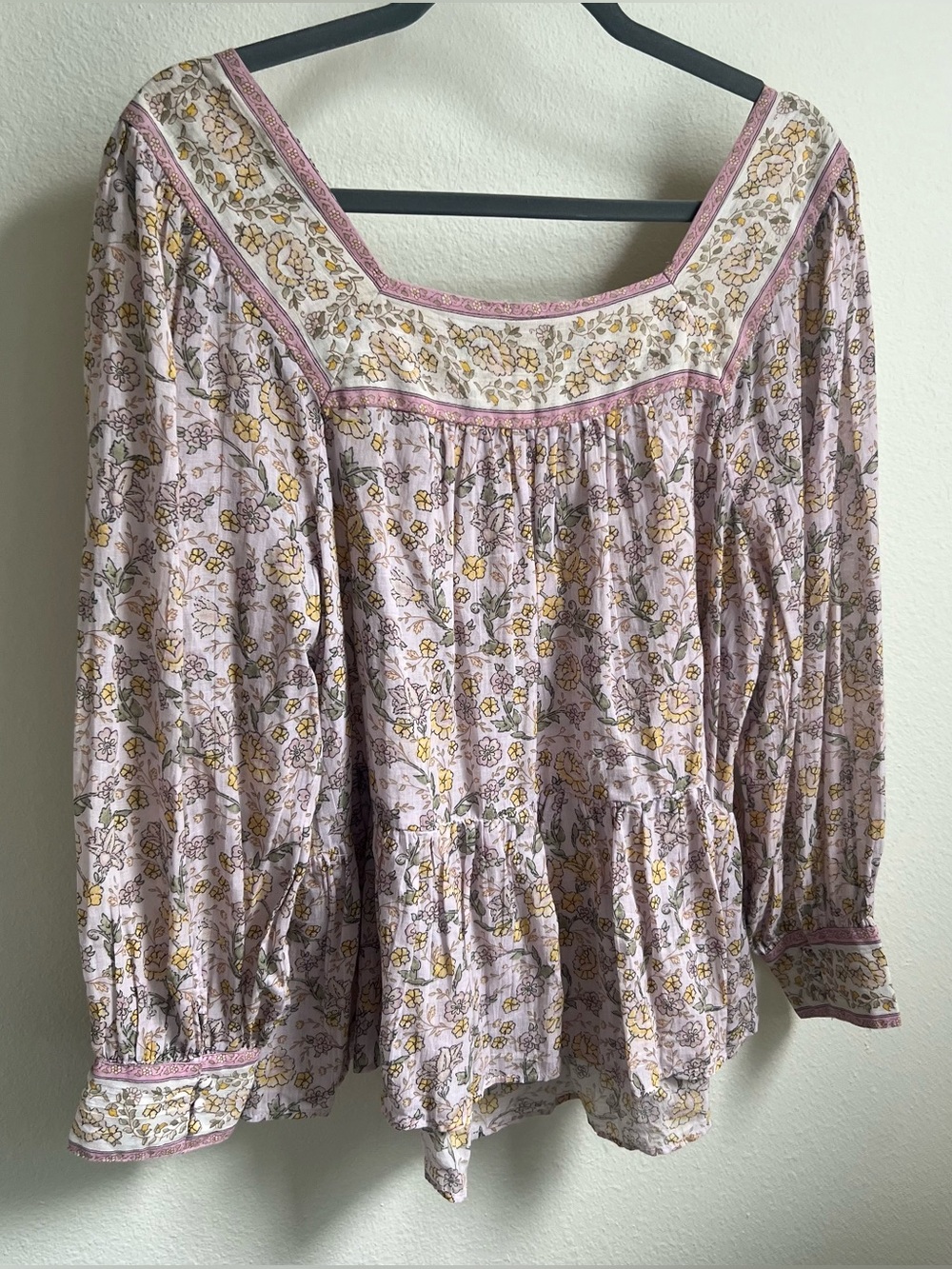 American Eagle Outfitters Lavender Floral Peasant Tunic - Picture 5 of 5